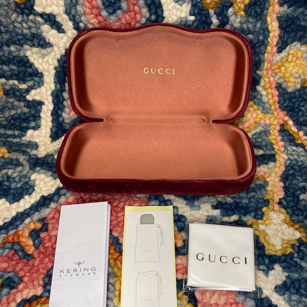 Gucci Red Velvet Sunglasses Case